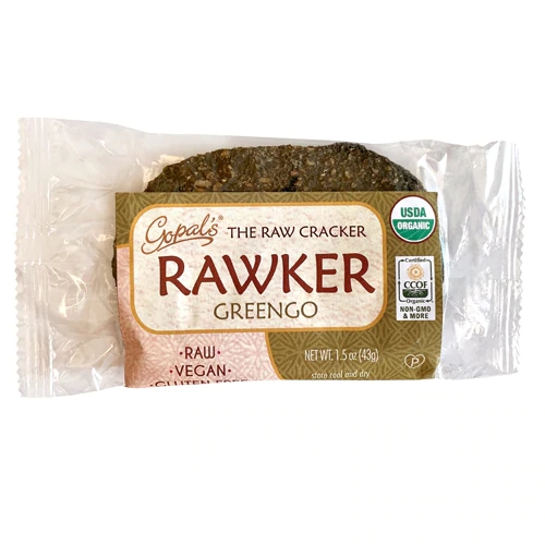 Gopal's Rawker GreenGo - Crackers Cruas Veganos 43g: Lanche Saudável e Nutritivo