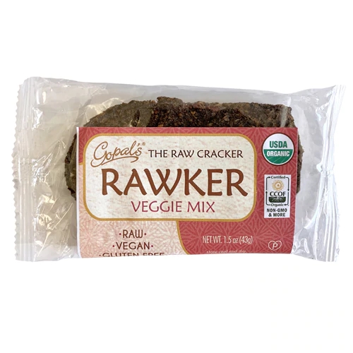 Biscoito Vegano Cru Gopal's Rawker Veggie Mix 42g - Sabor e Nutrição Natural