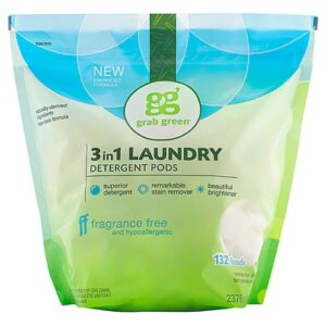 Comprar grabgreen classic 3-in-1 laundry detergent pods fragrance free -- 132 pods preço no brasil laundry laundry detergent natural home suplementos em oferta suplemento importado loja 65 online promoção -