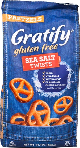 Gratify Pretzel Twists Sem Glúten Sal Marinho - 400g