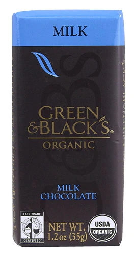 Barra de Chocolate Orgânico Green & Black's 35g - Leite Puro