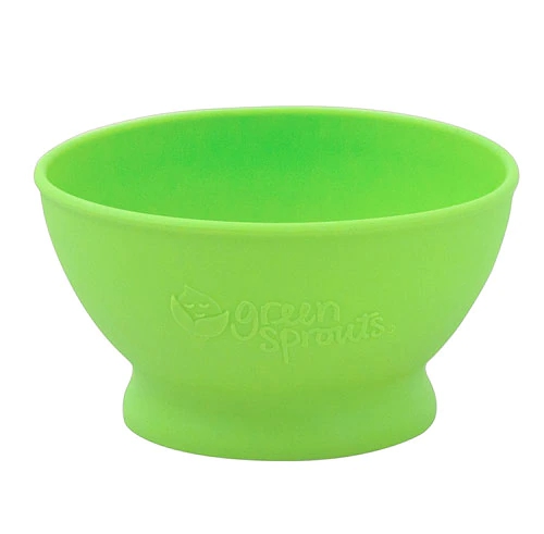 Prato Infantil Green Sprouts Feeding Bowl Verde 250ml - Alimentação Segura e Divertida