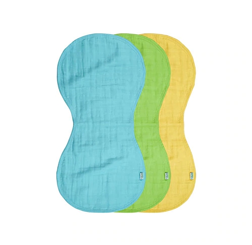 Panos de Pano de Muslin Orgânico Green Sprouts - Aqua Set 23cm x 61cm - Kit com 3 Unidades