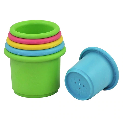 Copos Empilháveis Green Sprouts Sprout Ware Feitos de Plantas Multicor - Kit com 6 Unidades