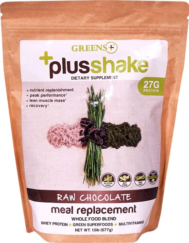 Greens Plus Meal Replacement PlusShake Raw Chocolate - Shake Refeição Completa 680g