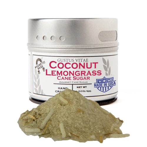 Açúcar de Coco Gourmet Gustus Vitae com Limão e Capim-Santo 200g