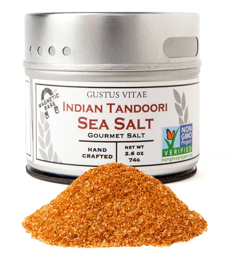 Gustus Vitae Gourmet Salt In Magnetic Tin Indian Tandoori -- 2.6 oz