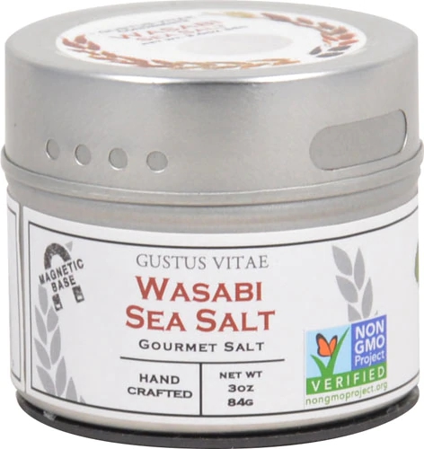 Sal Gourmet Gustus Vitae Wasabi em Lata Magnética 85g - Toque Exótico e Sofisticado