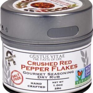 Tempero Gourmet Gustus Vitae em Lata Magnética - Flocos de Pimenta Vermelha Triturados 28g