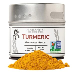 Comprar gustus vitae gourmet spice in magnetic tin turmeric -- 1. 4 oz preço no brasil herbs & botanicals joint health suplementos em oferta turmeric suplemento importado loja 87 online promoção -
