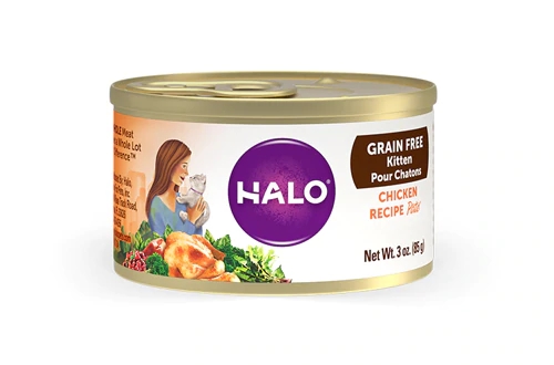 Ração Sem Grãos Halo Purely For Pets Frango para Filhotes - 12x 85g