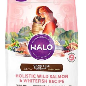 Halo Purely For Pets Spot's Stew® Healthy Weight for Small & Toy Breed Adult Dogs Whitefish & Salmon -- 4 lbs