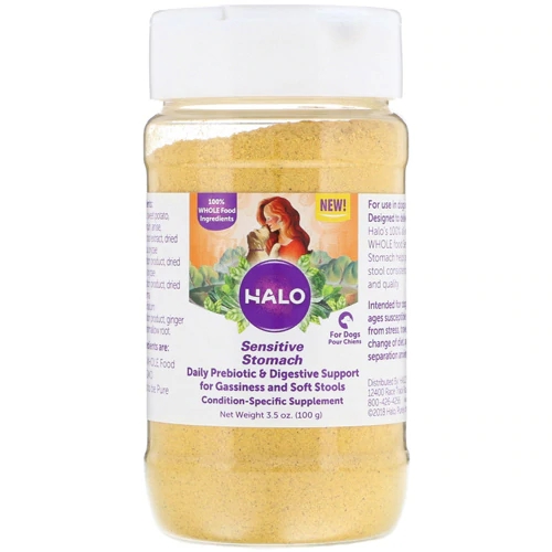 Halo Sensitive Stomach Suplemento Prebiótico e Digestivo para Cães 100g