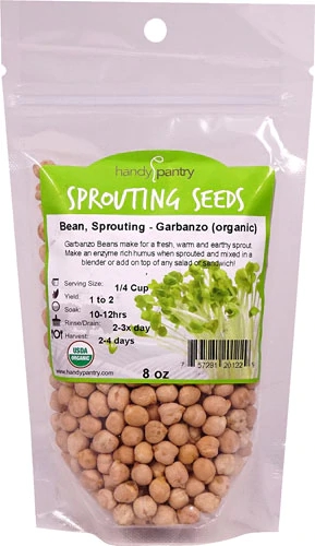 Handy Pantry Organic Garbanzo Bean Sprouting Seed -- 8 oz