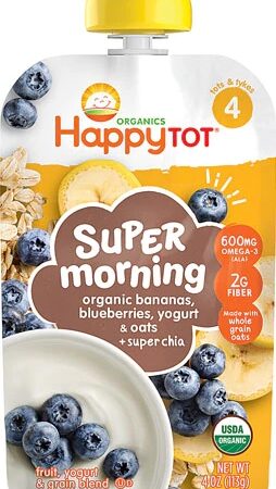 Comprar happy baby happytot® super morning stage 4 organic toddler food bananas blueberries yogurt & oats -- 4 oz preço no brasil beverages black tea food & beverages suplementos em oferta tea suplemento importado loja 297 online promoção -