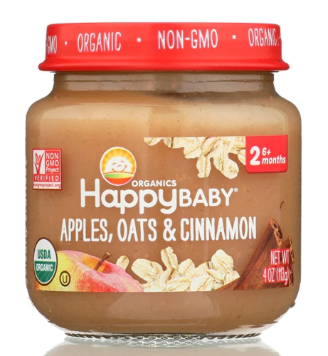 Happy Baby Maçã, Aveia e Canela Orgânico - Purê Infantil 113g