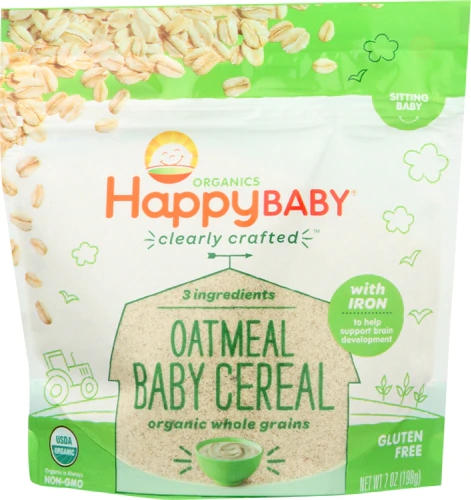 Cereal de Aveia Orgânico Happy Baby para Bebês Engatinhando - 198g