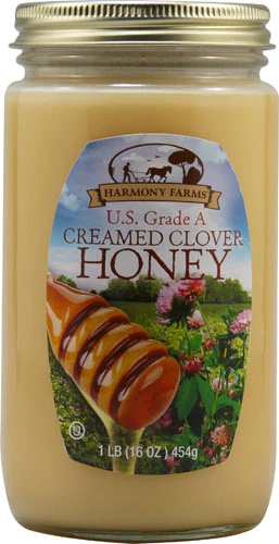 Harmony Farms Creamed Clover Honey -- 16 oz
