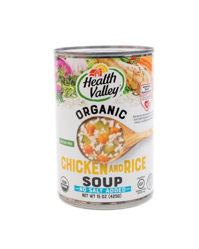 Health Valley Sopa Orgânica Frango e Arroz Sem Sal Adicionado 425g - Refeição Leve e Nutritiva