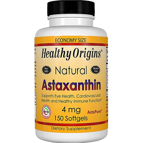Healthy Origins Astaxanthin 4mg - 150 Cápsulas Gelatinosas | Antioxidante Potente