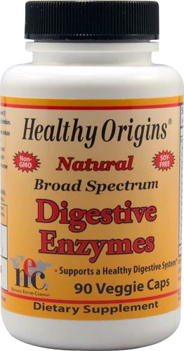 Healthy Origins Enzimas Digestivas de Espectro Amplo 90 Cápsulas Vegetais - Otimize Sua Digestão