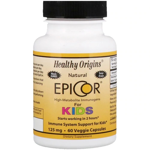 Healthy Origins EpiCor® para Crianças - 125 mg - 60 Cápsulas Vegetais - Suporte Imunológico