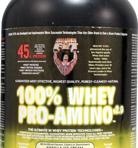 Whey Protein 100% Pro-Amino v 2.0 Vanilla Ice Cream 907g - Healthy'N Fit Nutritionals
