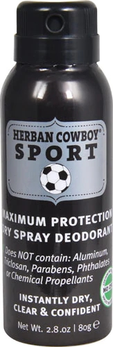 Desodorante Spray Seco Herban Cowboy Sport - 79g: Proteção Duradoura e Bem-Estar