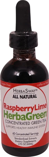 Herbasway Laboratories HerbaGreen Chá Verde Framboesa Limão 59ml - Potente Extrato Antioxidante