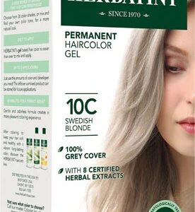 Herbatint Gel Tintura Permanente 10C Louro Sueco - Kit Completo
