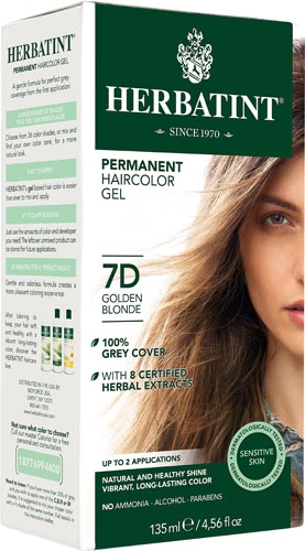 Herbatint Gel Tintura Permanente 7D Loiro Dourado 135 mL - Coloração Natural e Saudável