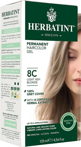 Herbatint Gel Coloração Permanente 8C Louro Acinzentado Claro 135ml
