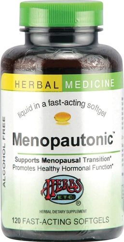 Herbs Etc. Menopautonic™ - 120 Cápsulas Softgel para Bem-Estar na Menopausa