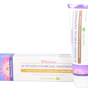 Creme Dental Clareador Carvão Ativado Fresh Mint Heritage Products 145g