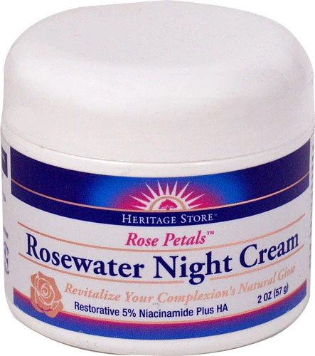 Creme Noturno Heritage Products Rosewater Rose Petals - 57g: Hidratação e Renovação Profunda