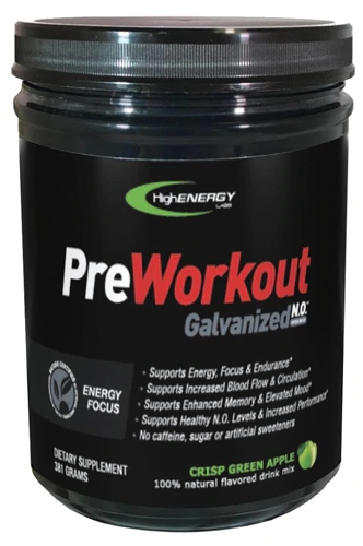 High Energy Labs Galvanized N.O. Pré-Treino Maçã Verde - 30 Porções (Aprox. 300g)