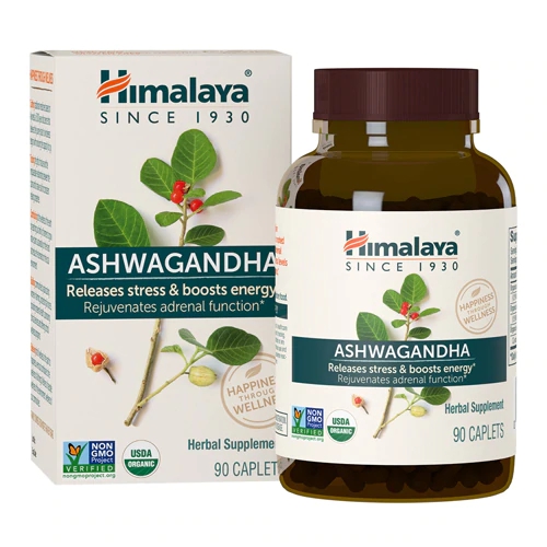 Himalaya Ashwagandha 90 Caplets - Saúde e Bem-Estar Natural