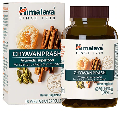 Himalaya Chyavanprash 500mg - 60 Cápsulas Vegetarianas - Fortaleça sua Imunidade Naturalmente