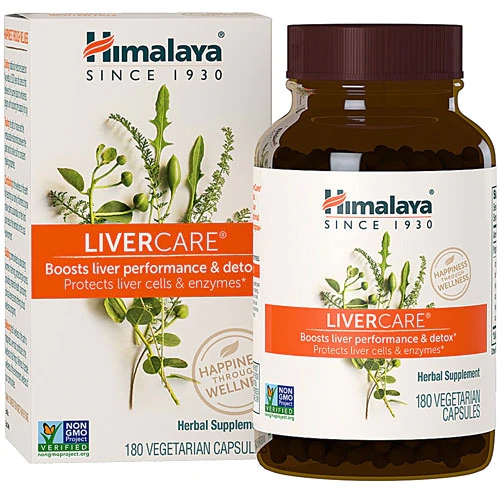 Himalaya LiverCare Suplemento Herbal 180 Cápsulas Vegetarianas - Saúde Hepática Natural