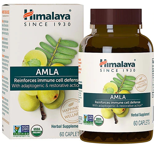Himalaya Organic Amla 60 Caplets - Suplemento Natural de Saúde e Bem-Estar