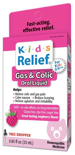 Homeolab Kids Relief Gás e Cólica Líquido Oral Framboesa - 25ml | Alívio Suave para Bebês