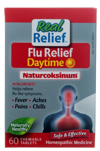 Homeolab USA Real Relief Flu Relief Dia - 60 Comprimidos Mastigáveis