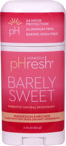 Desodorante Natural Prebiótico Honestly pHresh Barely Sweet 63g - Controle de Odor Suave