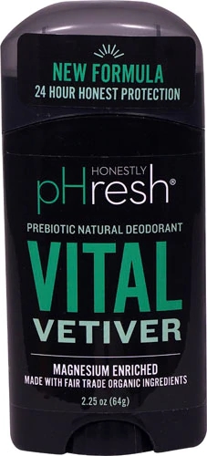 Honestly pHresh Prebiotic Natural Deodorant Vital Vetiver -- 2.25 oz