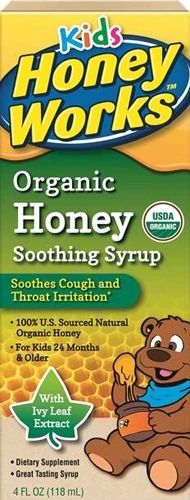 Xarope Calmante Orgânico Honey Works Kids - Mel Puro 118ml - Alívio Natural para Crianças
