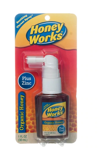 Spray de Mel Orgânico Honey Works com Zinco para Garganta - 30ml
