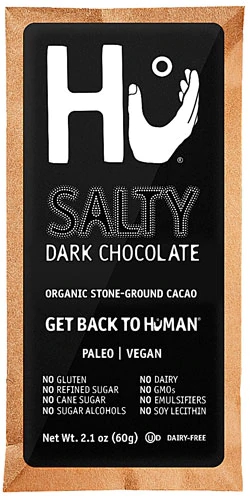 Chocolate Amargo Vegano Paleo Salgado HU 60g - Puro Sabor e Bem-Estar