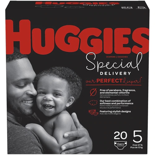Fraldas Huggies Special Delivery Hipoalergênicas Tamanho 5 - Pacote Jumbo com 20 Unidades