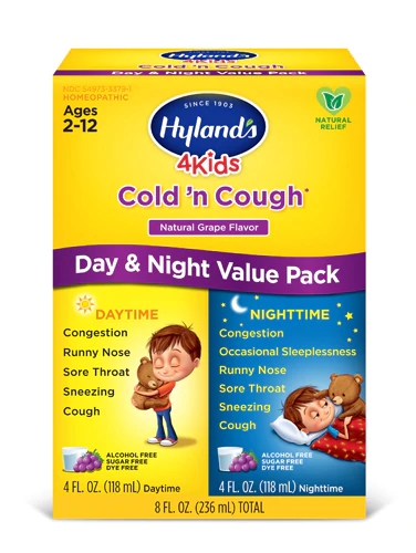 Hyland's 4 Kids Kit Dia e Noite para Tosse e Resfriado Sabor Uva - 237ml