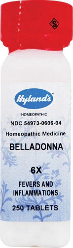 Hyland's Belladonna 6x - 250 Comprimidos: Alívio Natural para Sintomas de Febre e Dor